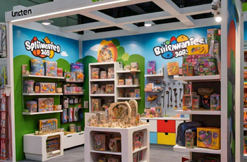 Custom booth design for Toy Fair 2025 by Expo Creators, offering tailored trade show exhibits to enhance brand visibility in the global toy industry.